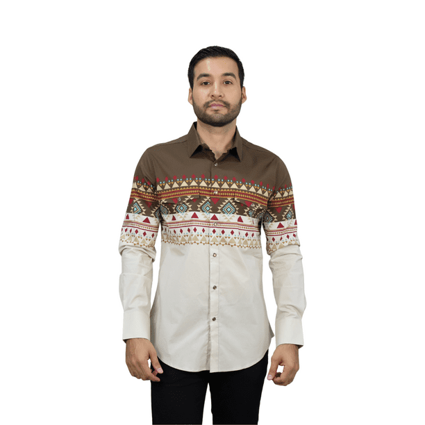 Camisa Platini WPL10748 BEIGE 1 Pz Para Hombre