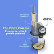 Ninja PREPi Precision Powered Prep and Store System, Food Processor, 5-in-1 Crinkle, Slice, Shred, and More, (1) 5-Cup Bowl, PN300, Grey & Lemon