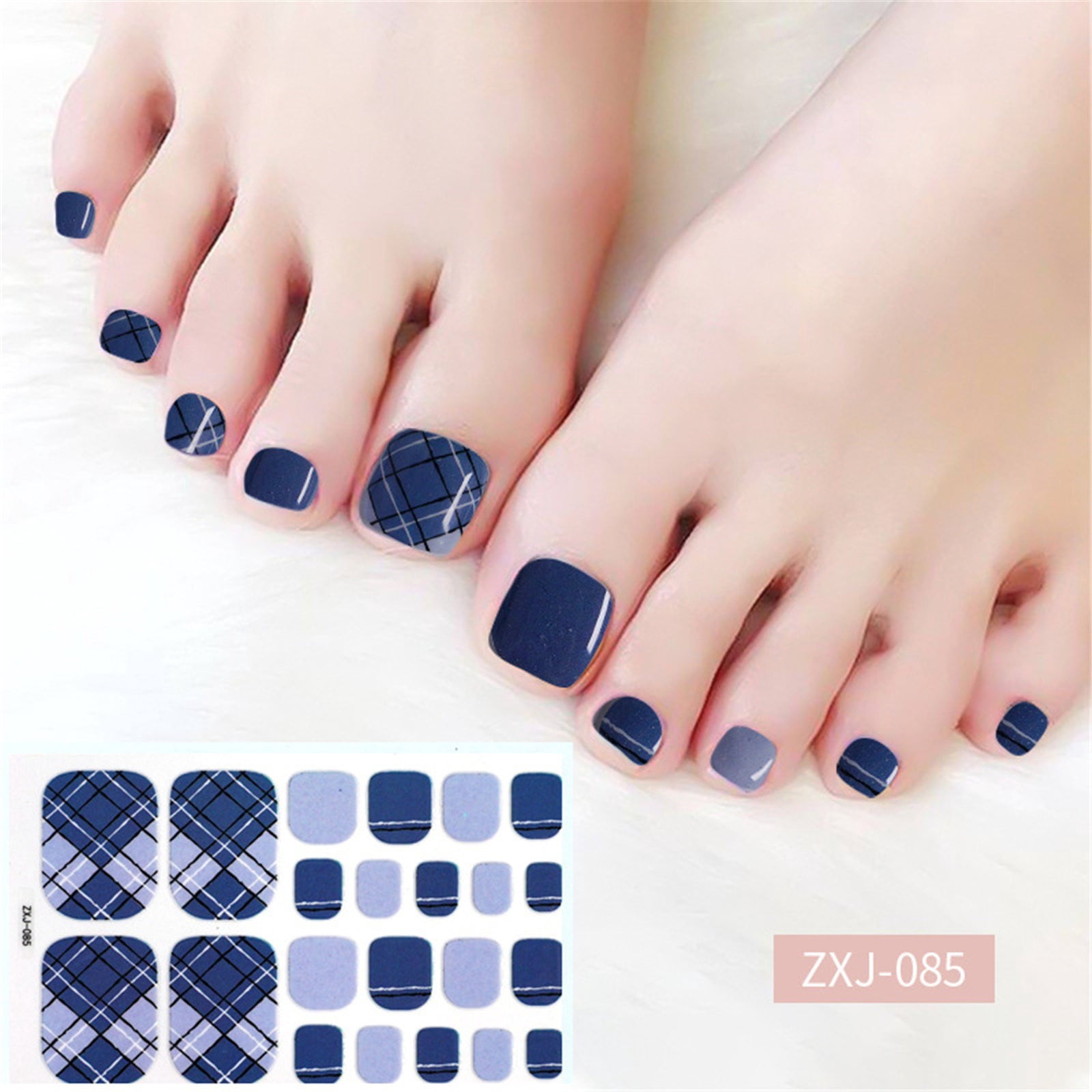 Nail Sticker Summer Foot Nail Stickers, Toe Nail Art Glitter Decals
