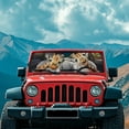 thumbnail image 3 of Jeiento Funny Giraffe Windshield Sun Shade Shade Heat Shield for Jeep Sunshade Windshield for Jeep Wrangler Sunshade Compatible with Jeep Wrangler TJ JK JL &Gladiator JT 2/4 Door,1Pcs, 3 of 6