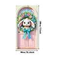 thumbnail image 3 of Moocorvic Easter Bunny Door Covers Decorative for Front Door Outside, Spring Easter Eggs Backdrop Party Home Decor 6x3FT, 3 of 6
