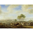 thumbnail image 2 of Philips Wouwerman 14x11 Gold Ornate Wood Frame and Double Matted Museum Art Print Titled - The Horse Fair (Late 1660s), 2 of 4