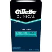 Gillette Clinical Anti-Perspirant Deodorant, Ultimate Fresh Advanced Solid 1.70 oz (Pack of 6)