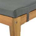 thumbnail image 3 of Christopher Knight Home 5 Pieces Patio Wood Bar Set, Outdoor Square Table with Bar Height Stools, Dark Grey, 3 of 6