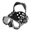 thumbnail image 2 of Masque de plongée IST ProEar avec cache-oreilles, équipement d'égalisation de la pression de plongée sous-marine, double lentille en verre trempé (silicone noir), 2 of 3