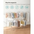 thumbnail image 3 of SONGMICS Tendedero, Plegable de 2 Niveles, Alas Ajustables en Altura, con Clips para Calcetines, 33 Barras para Secar la Ropa, Negro, 3 of 5