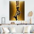 thumbnail image 2 of Designart Golden Mechanic High Heel V Canvas Wall Art, 2 of 5