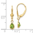 thumbnail image 2 of 14K Yellow Gold 6x4mm August/Peridot Earrings, 2 of 2