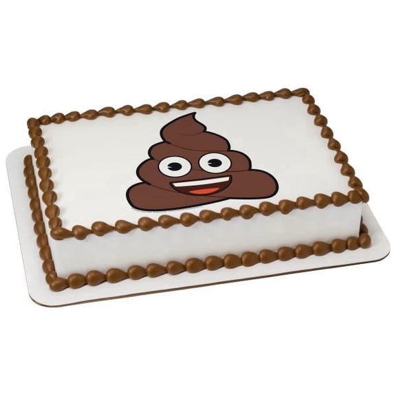 Emoji Smiley Poo Edible Image Cake Topper Image, by Tnct.