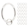 thumbnail image 3 of Meriville  1.5-Inch Inner Diameter Metal Curtain Rings with Eyelets Satin Nickel - Set of 28, 3 of 5