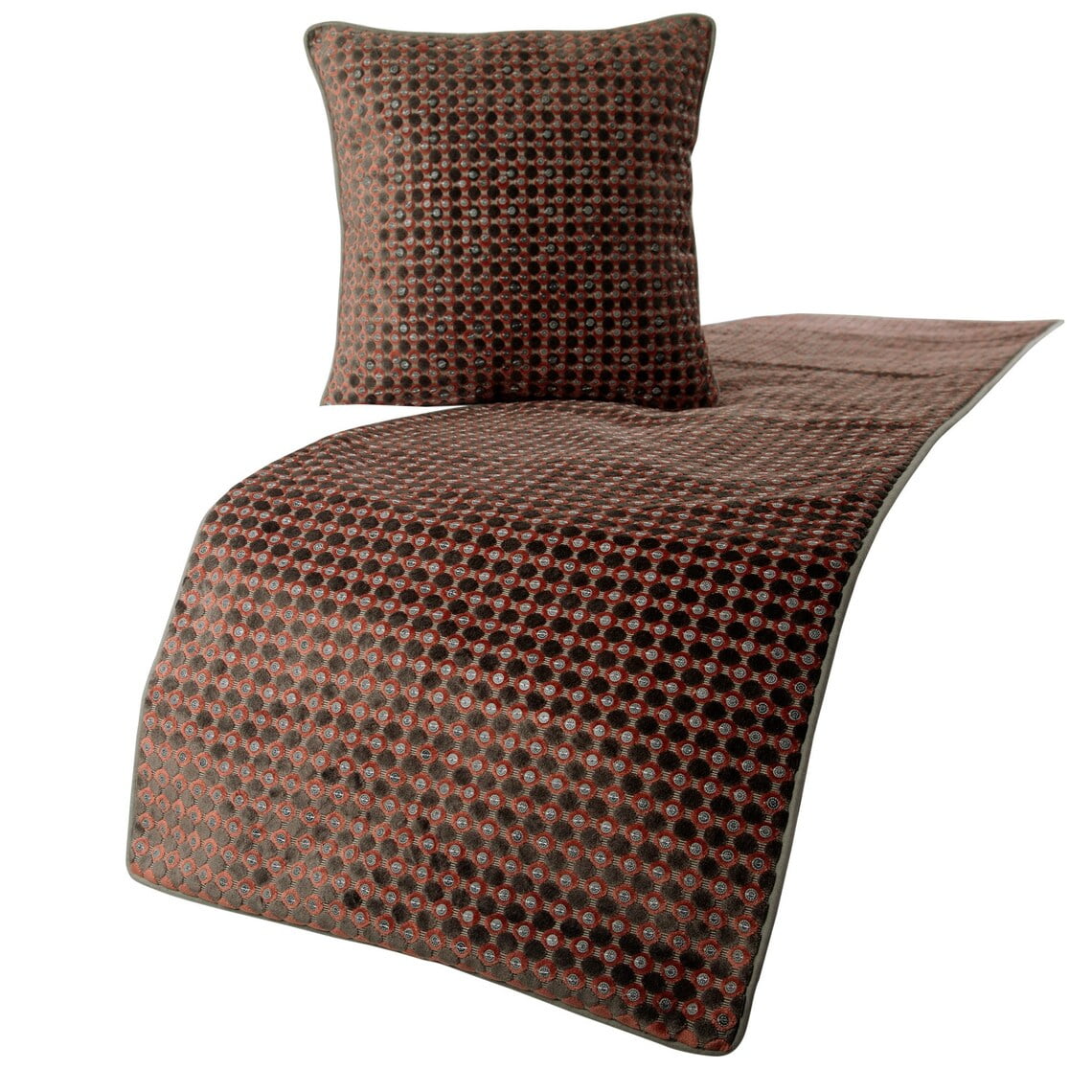 Grey Bed Runner, King Size 90"x18" Decorative Bed Runner With Matching