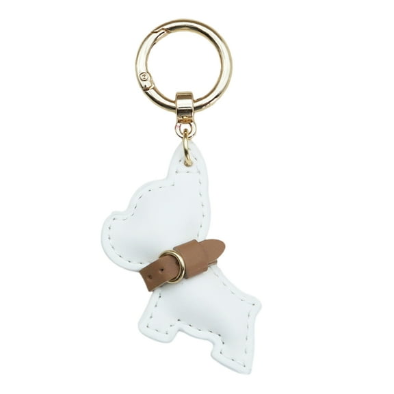 YIEMEEN Trendy PU Keychain Lovely French Bulldog Designed keyring Holder Charm