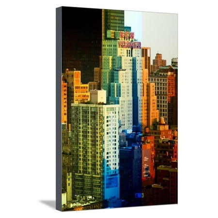 Nyc Hotel With Balcony Fine Art, White Frame, Full Size Photography, the New Yorker Hotel, Midtown Manhattan, NYC, US Stretched Canvas Print Wall Art By Philippe Hugonnard ()