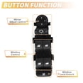 thumbnail image 3 of Interruptor de ventana eléctrica del lado del conductor delantero izquierdo para Citroen C5 2001-2008 No. 6554HQ para Peugeot 807 2002-2008, 3 of 7