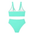 thumbnail image 6 of Mceream Unisex Children'S Solid Color Two-Piece Bikini Swimsuit for Girls Mint Green 5 Years, 6 of 7