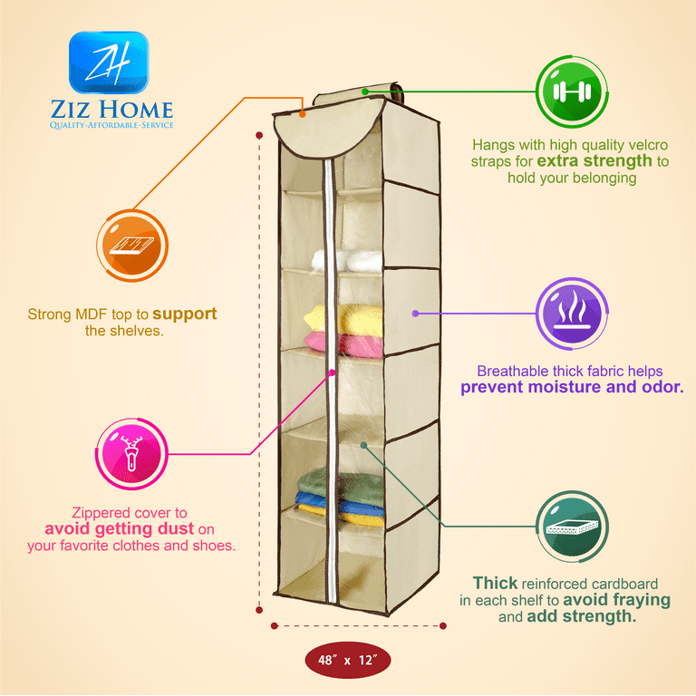  Household Essentials Hanging Zippered Garment Storage