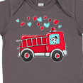 thumbnail image 4 of Inktastic Valentine Fire Truck with Cute Dalmatian and Hearts Boys or Girls Baby Bodysuit, 4 of 5