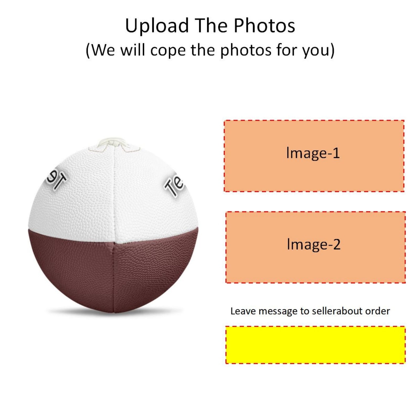 Weloille Custom Photo Training Football PU Leather Personalized Sports Gift for Fans Birthday Present