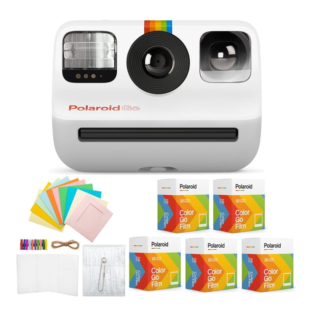 Paquete de cámara Polaroid GO con paquete de 5 películas en color y accesorios