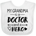 thumbnail image 3 of Inktastic My Grandma is a Doctor and a Hero Boys or Girls Baby Bib, 3 of 4