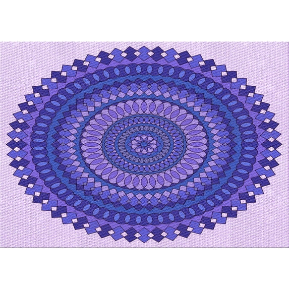 Ahgly Company Machine Washable Indoor Rectangle Transitional Purple Amethyst Purple Area Rugs, 2' x 5'