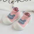 thumbnail image 2 of PINQI Unisex Baby First Walking Slippers Children Toddler Baby Girls Boys Cute Slipper Socks Shoes Prewalker for Indoor Outdoor House Shoes Bedroom Slippers(Pink,12-18 Months), 2 of 8