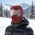 thumbnail image 2 of Unique Bargains 1 Pc Cold-proof Face Mask Removable Balaclava for Cycling Red, 2 of 6