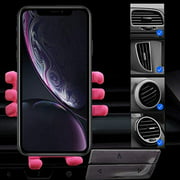 Car Phone Holder Universal Air Vent Cell Phone Mount Holder Vent Clip Phone Holder (Pink)