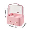 thumbnail image 3 of Latrodar Cosmetic Organizer Large Capacity Household Desktop Organizing Dresser Pink Decorative 10x6 Inch, 3 of 5