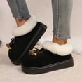 thumbnail image 6 of CHUMUD Women's Furry Snow Bootie Slippers - Fully Plush Lined with Bow Detail, Round-Toe & Thick Sole, Cozy Winter Boots Indoor Outdoor, 6 of 9
