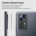 thumbnail image 5 of Anti-fingerprint Full Bumper Lens Screen Protector Protective Film Aluminum Alloy Sheet Metal Ring Camera Cover BLACK FOR XIAOMI 12, 5 of 7