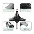 thumbnail image 2 of Manufacturer Direct: 1/2 Inch Shank Round Nose Woodworking Router Bit - Black, 3-1/2 Inch Length, High-Quality Carbide Tipped for Intricate Carving, Edging & Pattern Making - Versatile Export-Grade, 2 of 6