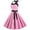 Pink, variant on TIHLMK Womens Dresses Summer Fashion Womens A Line Flare Vintage Dress Halter BowKnot Prom Swing Short Sleeve Polka Dot Printing Party Dress Gift for Women