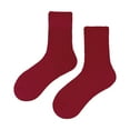 thumbnail image 3 of Hontri Socks in Sale, Women's Solid Color Mid-Calf Socks, Thin Spring and Summer Candy-Colored Multi-Color Soft Socks for All Seasons A Pair of Socks Wine, 3 of 4