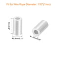 thumbnail image 2 of Unique Bargains 120 Pack Aluminum Crimping Loop Sleeve for 1/32' Diameter Wire Rope, Round Aluminum Wire Rope Sleeve, 2 of 6