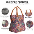 thumbnail image 3 of Paisley Pattern Drawstring Lunch Bag Women - Drawstring Lunch Bag Insulated for Work Office - Stain-Resistant Large Lunchbags for Women with Multi-Pockets, 3 of 6