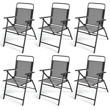 GVN Patio Dining Chairs, Outdoor Chairs,6 Pieces Outdoor Patio Chairs with Rustproof Metal Frame