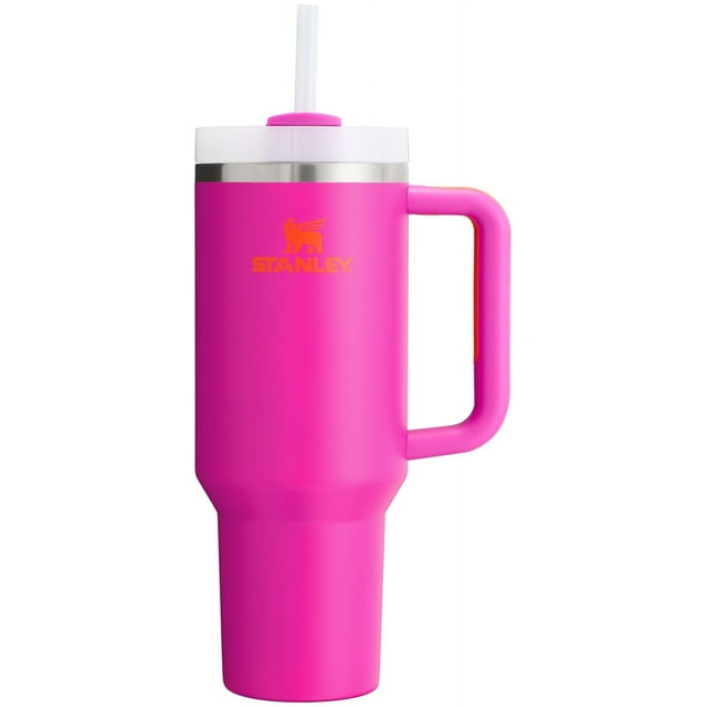 Vaso Stanley Quencher H2.0 con mango y pajita de 1,18 L, color violeta vivo