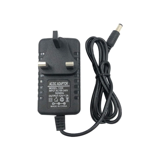 Adaptador de fuente de alimentación DC 12V 2A Adaptador de carga de pared de fuente de alimentación de CA para enrutador inalámbrico Enchufe de Reino Unido kenally DZ2458-00B