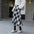 thumbnail image 3 of Faldas, faldas de invierno, faldas de corte A, faldas largas de cuadros, 3 of 7
