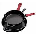 thumbnail image 2 of Tramontina Preseasoned 2 Piece Cast Iron Skillets/Frying pan with Silicone Grips, Oven-Safe, 2 of 2