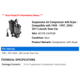 thumbnail image 2 of Suspension Air Compressor with Dryer - Compatible with 1990 - 1997, 2003 - 2011 Lincoln Town Car 1991 1992 1993 1994 1995 1996 2004 2005 2006 2007 2008 2009 2010, 2 of 2