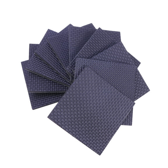 Aloha 10 Sheets Anti-friction EVA Pads Chair Grippers Stopper Sound Insulation Furniture Floor Stool Protection Mats (Black Square)