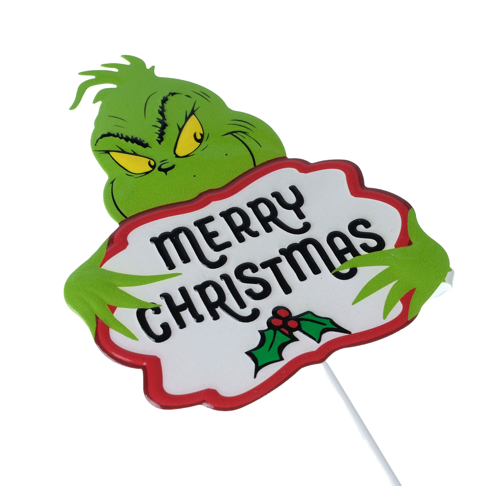 Dr. Seuss The Grinch “Merry Christmas” Yard Stake – Outdoor Holiday Decoration
