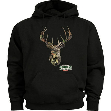 Mossy Oak Deer Hoodie Men's Sweatshirt Black