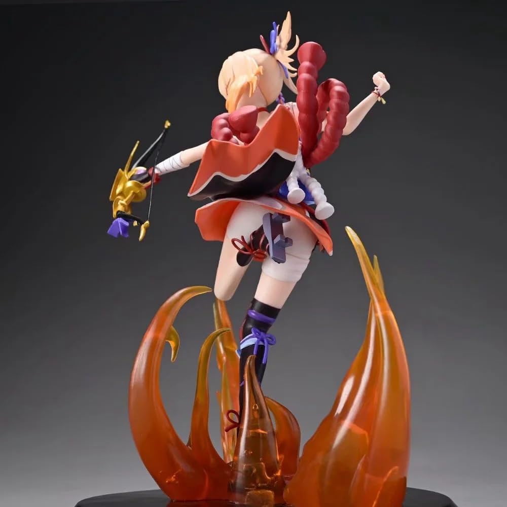 Yoimiya Figure Fighting Yoimiya Action Figures 25cm/9.8inch Handmade PVC Anime Cartoon Manga Character Model Collectible Craft Gift