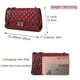 thumbnail image 3 of Bolso bandolera Gladdon acolchado rojo para mujer con cadena, 3 of 6