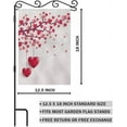 thumbnail image 2 of Valentines Day Small Garden Flag Vertical Double Sided 12.5 x 18 Inch Tree with Paper Leaves and Hanging Hearts Happy Saint Farmhouse Burlap Yard Outdoor Decor, 2 of 6
