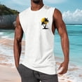 thumbnail image 2 of Dovford Mens Tank Tops Casual Summer Beach Vacation Hawaiian Graphic Muscle Gym Palm Tree Sleeveless Tee Shirts, 2 of 5