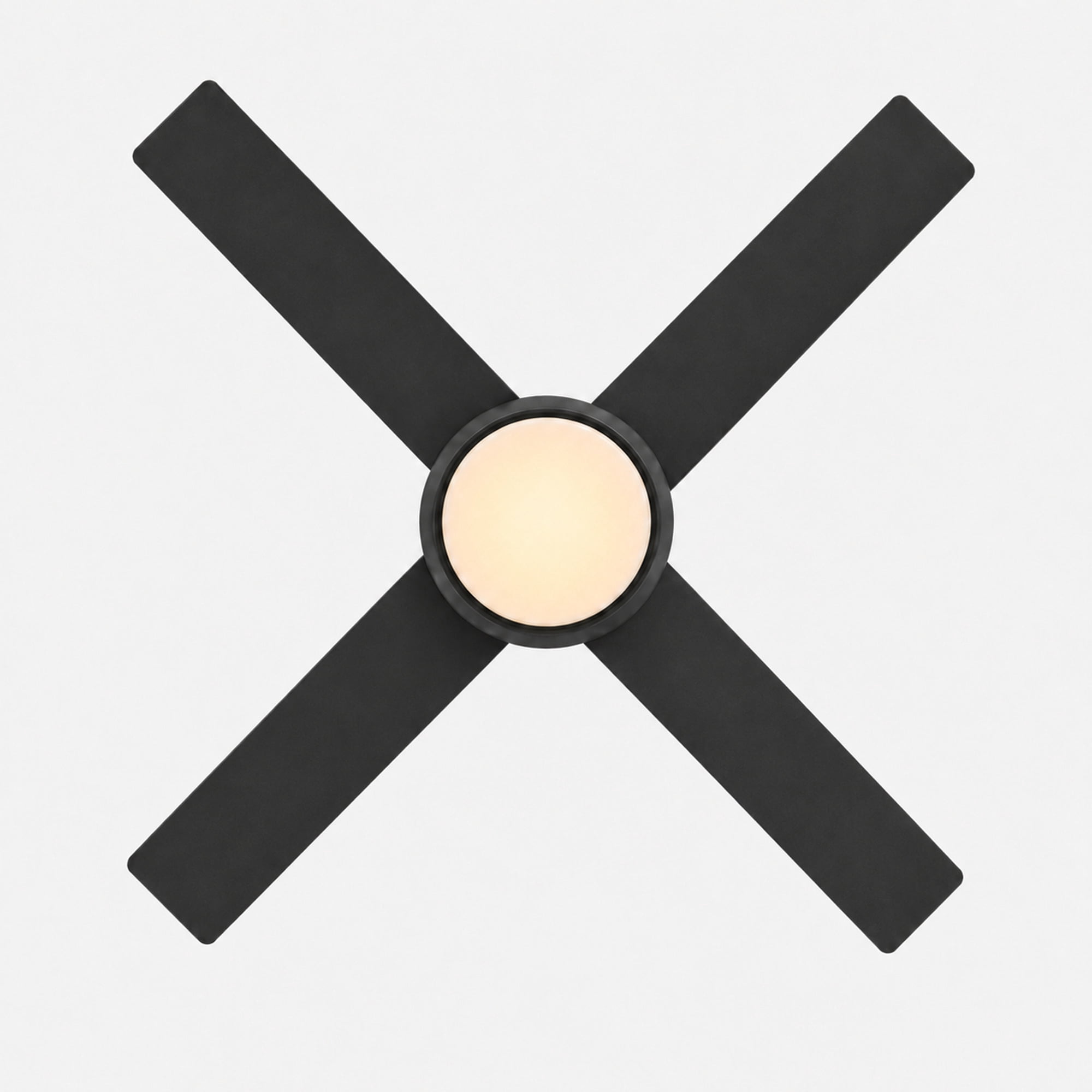 Mainstays 42 in Black Low-Profile DC Ceiling Fan with Integrated LED Light and Remote Control